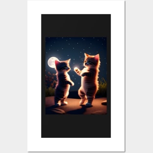 Adorable Cat Illustration- Modern Digital Art Posters and Art